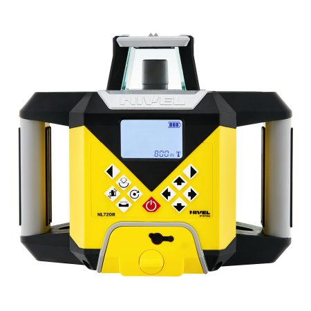 Nivel System NL720R Digital – laser obrotowy czerwony 700 m z autowpasowaniem i cyfrowym czujnikiem RD500R Digital